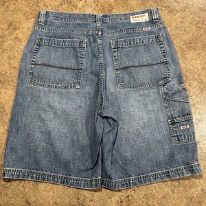 Vintage Y2k BKE 67 Jean Shorts Size 36 Baggy Blue Jorts Skater Grunge